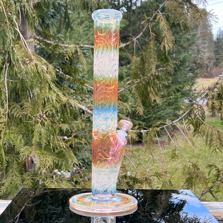 16" Fumed Swirling Straight Bong Glass Pipe Mary Jane's Glass