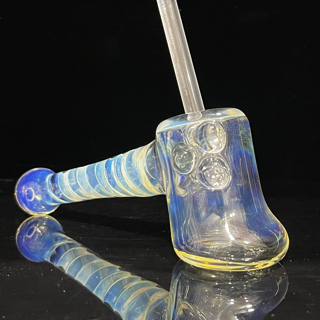 Silver Fumed Hash Hammer Glass Pipe Crondo Glassics   