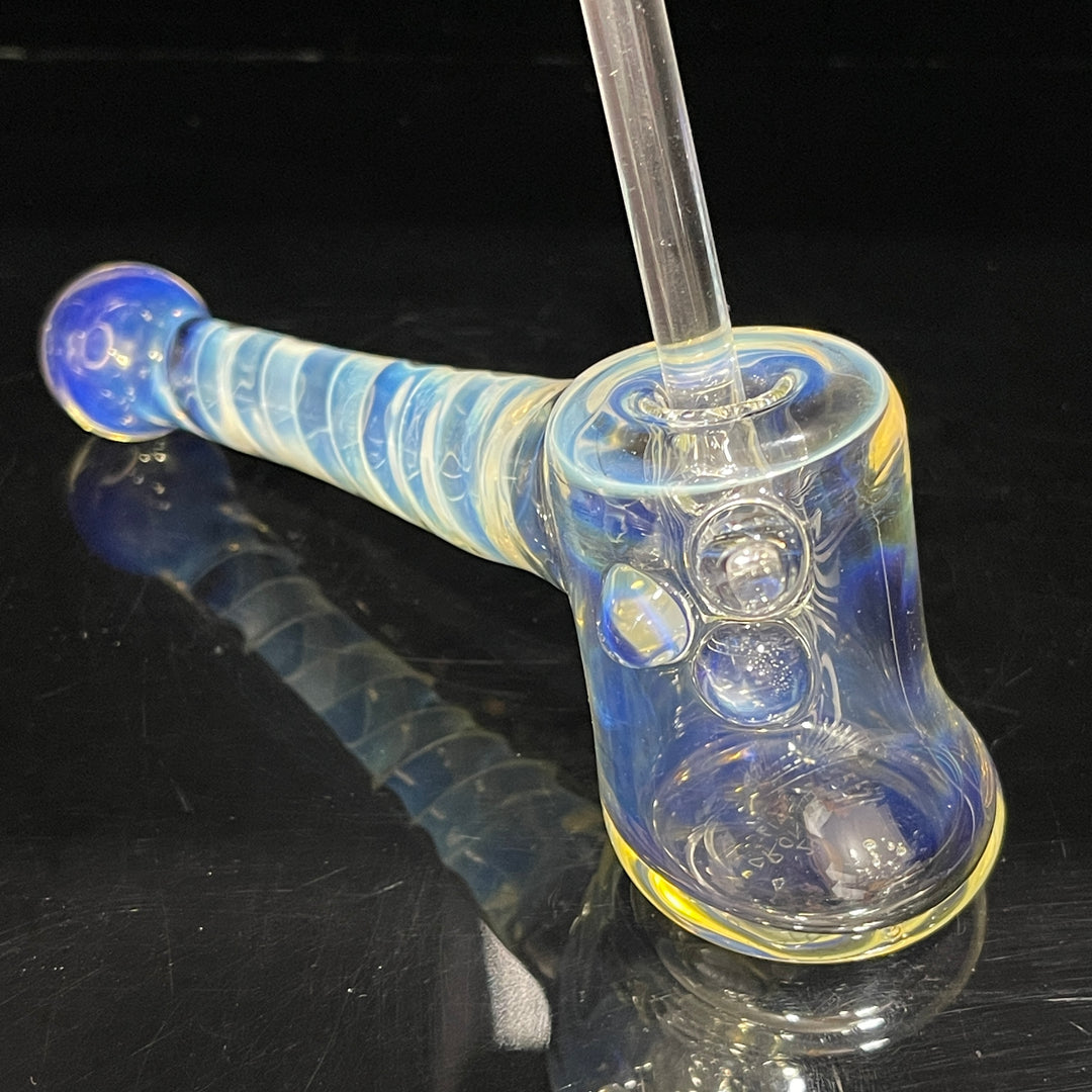 Silver Fumed Hash Hammer Glass Pipe Crondo Glassics   