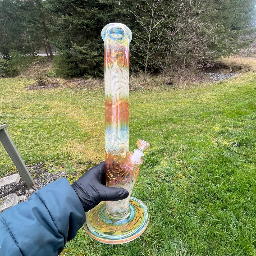 16" Fumed Swirling Straight Bong Glass Pipe Mary Jane's Glass