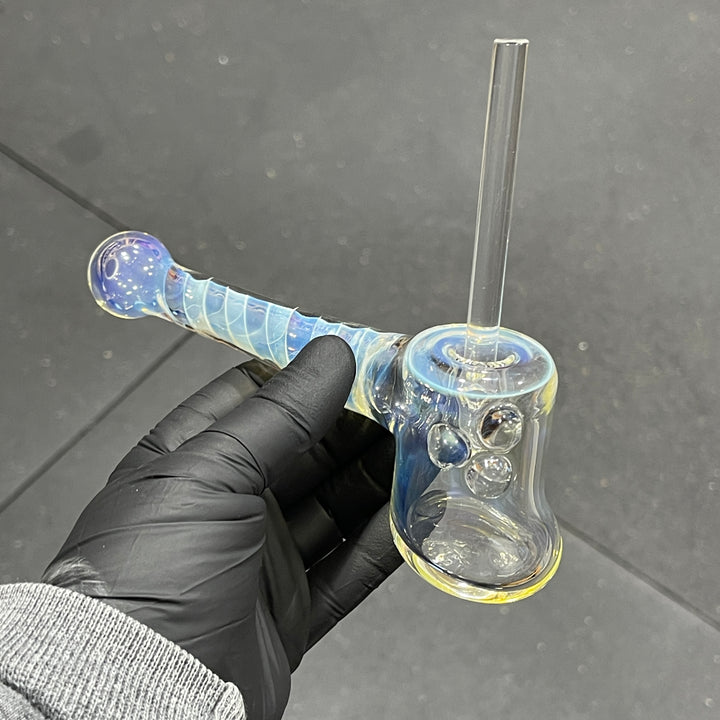 Silver Fumed Hash Hammer Glass Pipe Crondo Glassics   