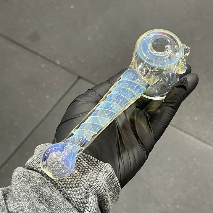 Silver Fumed Hash Hammer Glass Pipe Crondo Glassics   