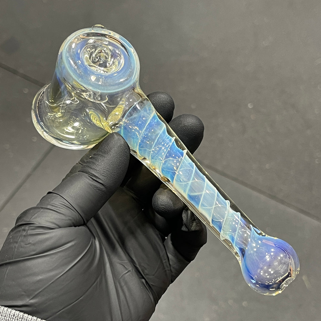 Silver Fumed Hash Hammer Glass Pipe Crondo Glassics   