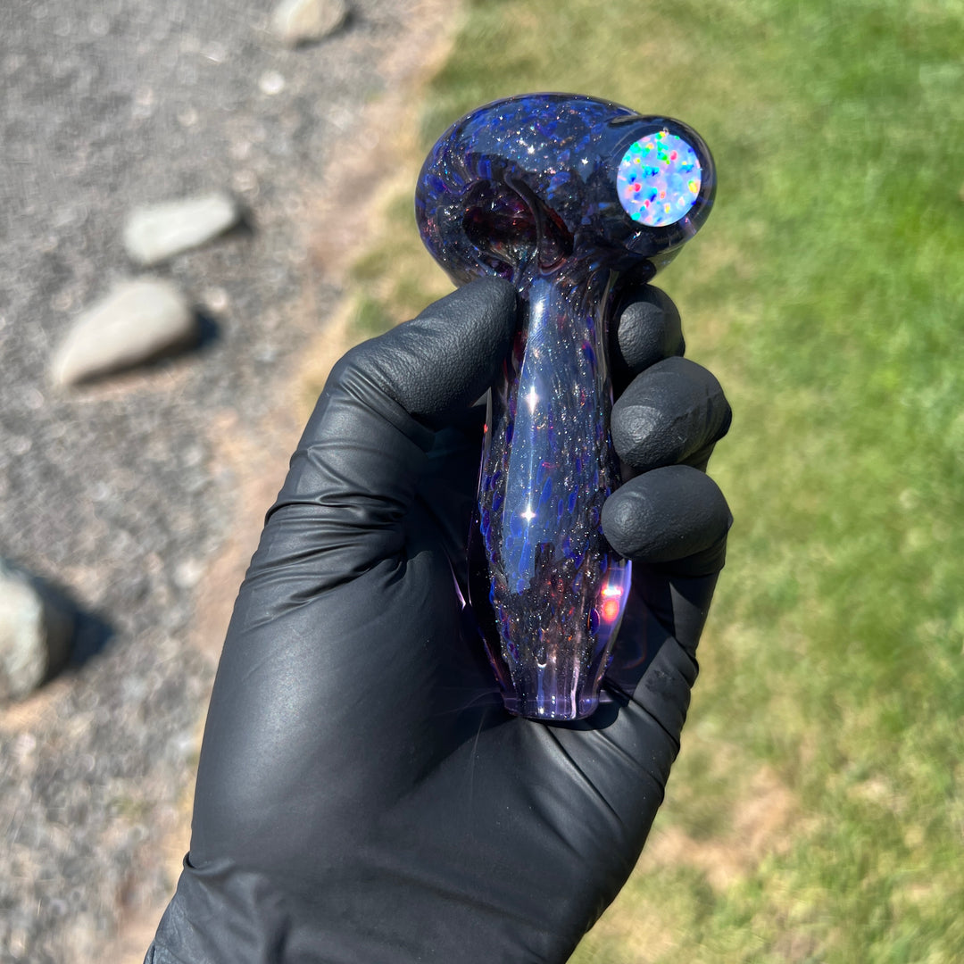 Black Plasma Opal Coin Glass Pipe Glass Pipe Tako Glass   