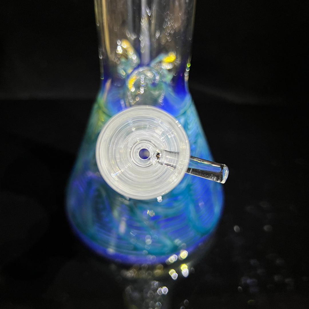 12" Ripple Fume Beaker Bong Glass Pipe TG   