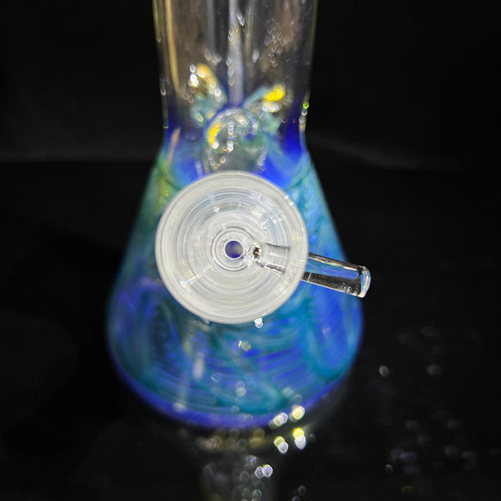 12" Ripple Fume Beaker Bong Glass Pipe TG   