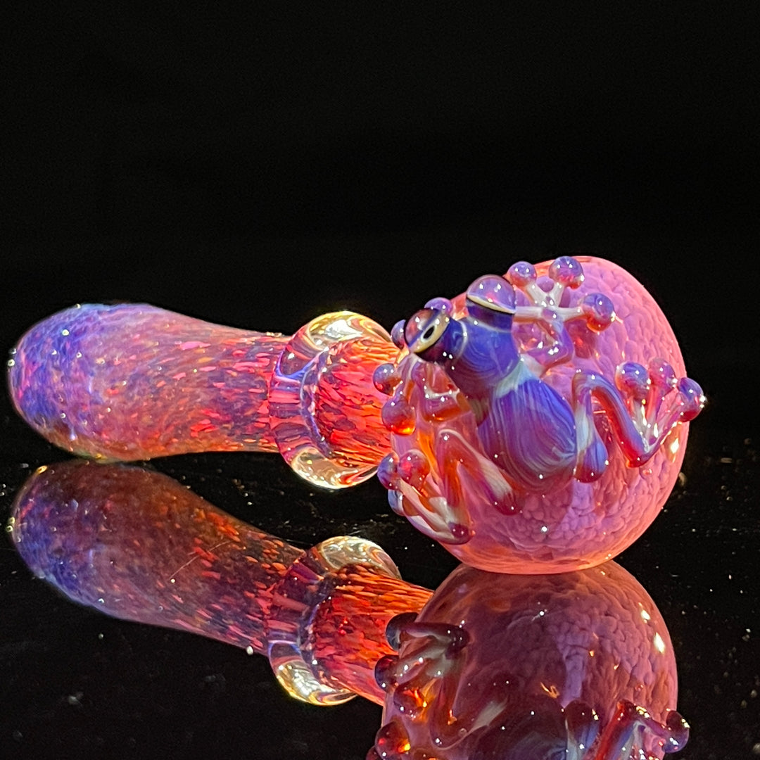 Purple Magic Frog Spoon Glass Pipe Beezy Glass   