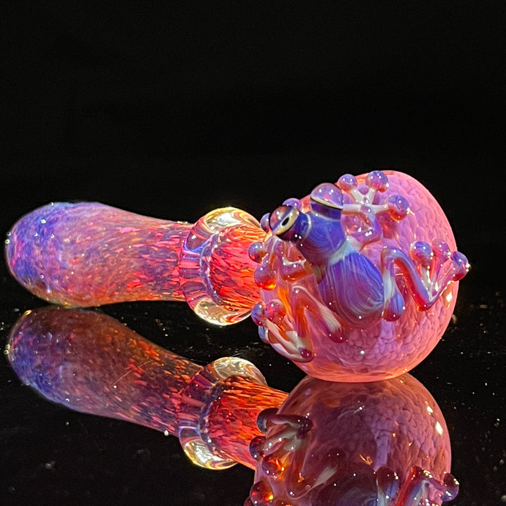 Purple Magic Frog Spoon Glass Pipe Beezy Glass   