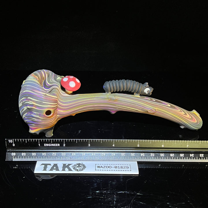 Wood Grain Caterpillar Gandalf Pipe Glass Pipe Wazoo Glass   