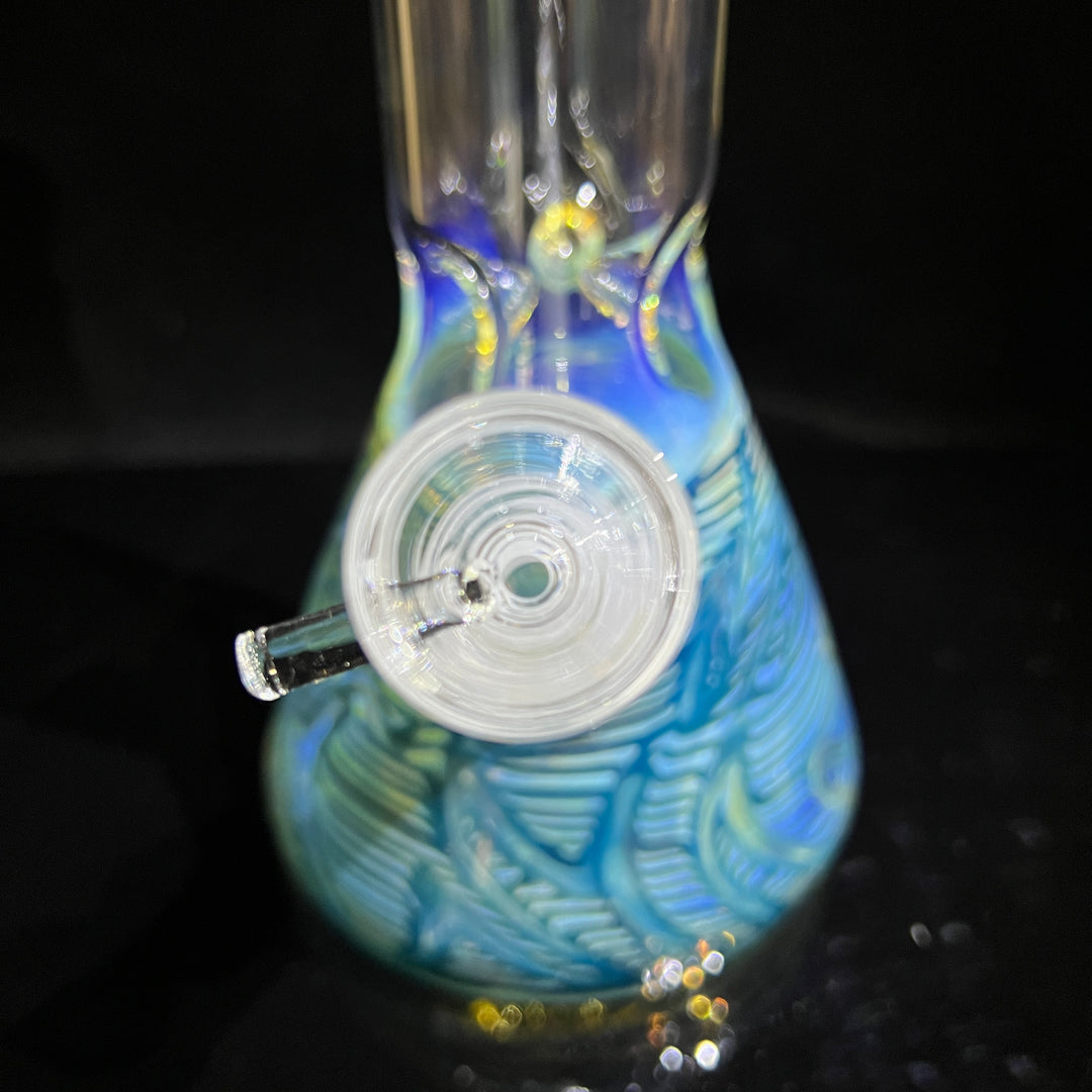 12" Ripple Fume Beaker Bong Glass Pipe TG   