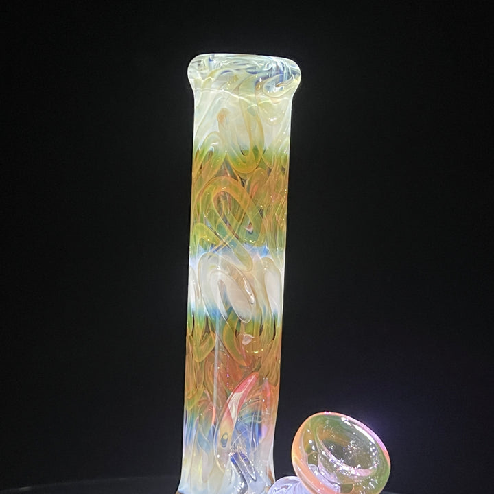 9" Fumed Squiggle Beaker Bong Glass Pipe Mary Jane's Glass