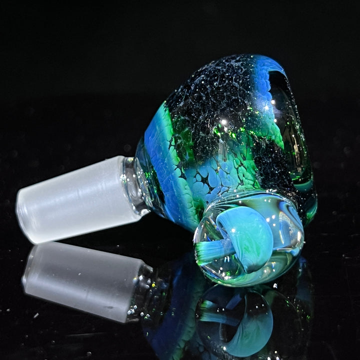 14 mm Exp Green Mushroom PullSlide Accessory Beezy Glass   