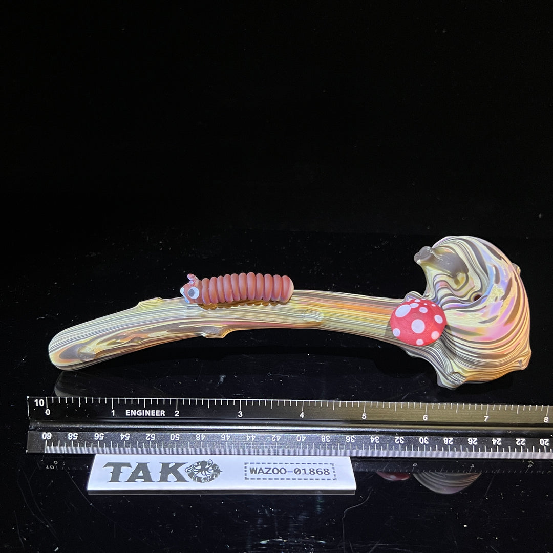 Wood Grain Caterpillar Gandalf Pipe Glass Pipe Wazoo Glass   