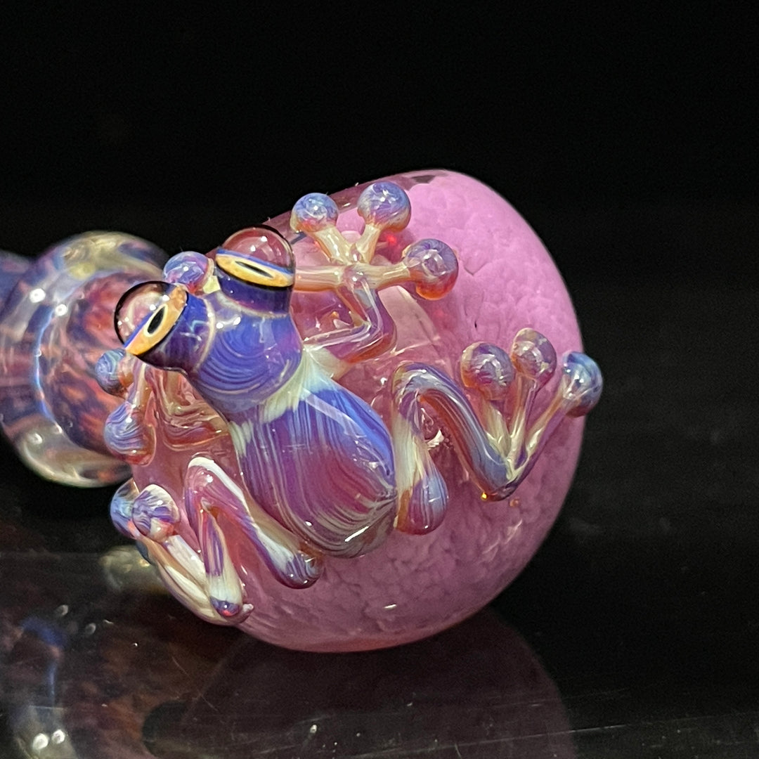 Purple Magic Frog Spoon Glass Pipe Beezy Glass   