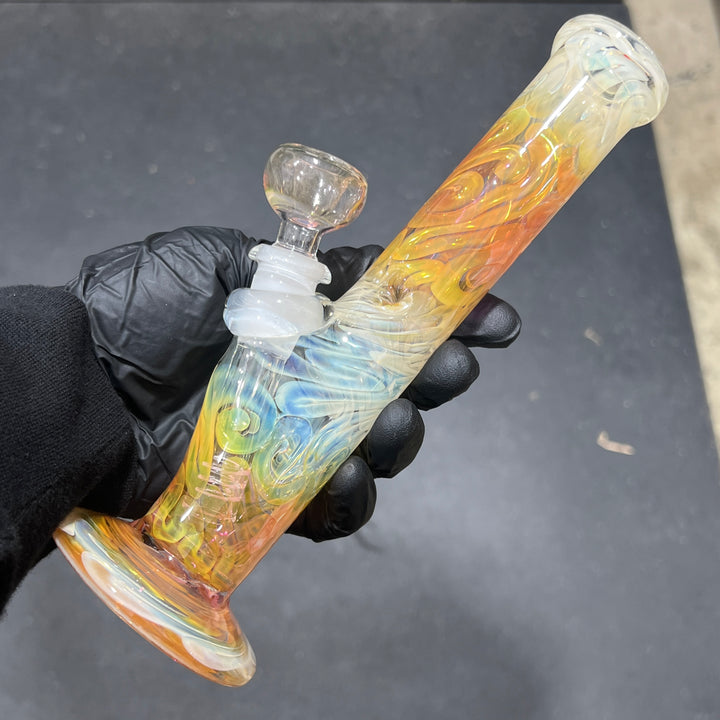 9" Fumed Squiggle Straight Bong Glass Pipe Mary Jane's Glass