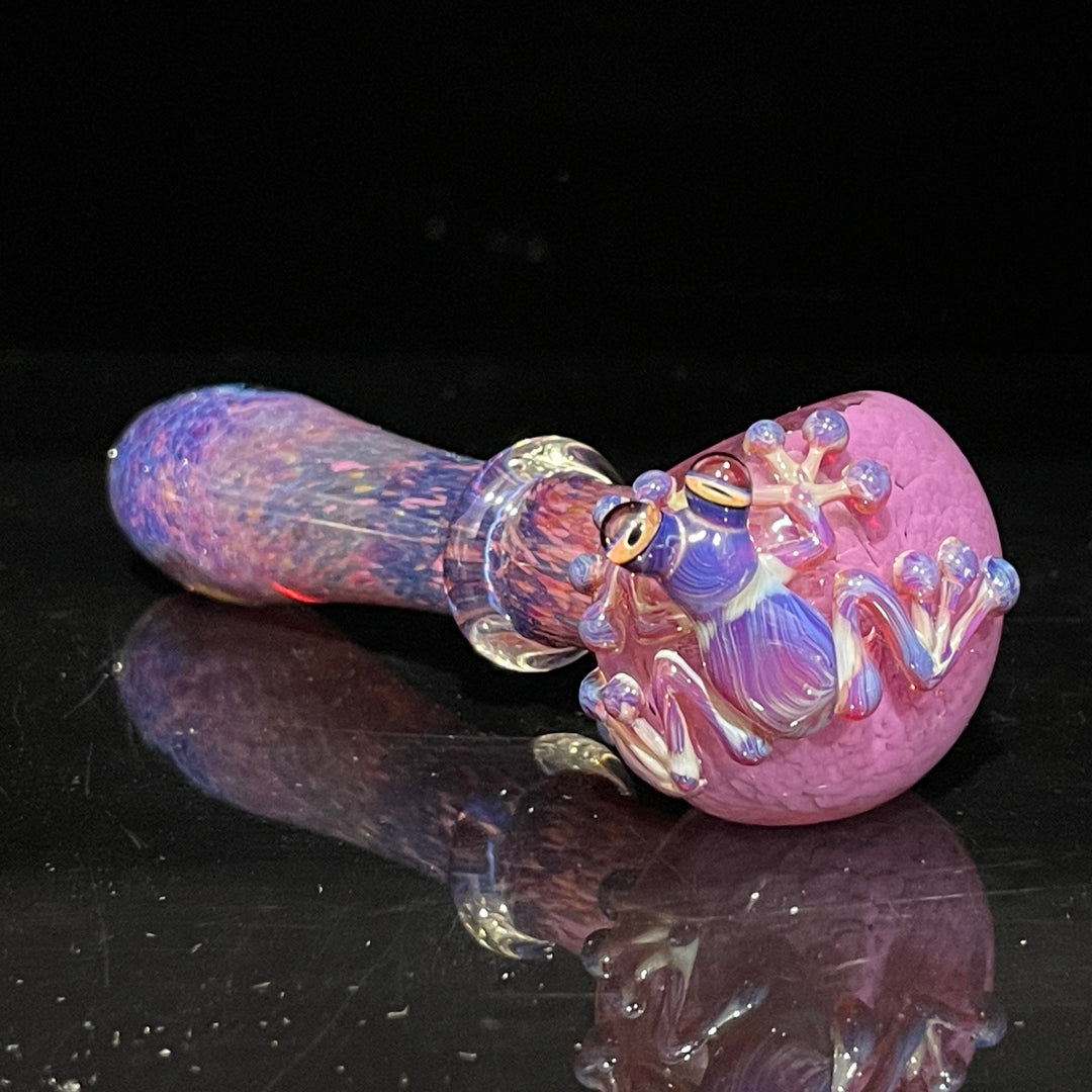 Purple Magic Frog Spoon Glass Pipe Beezy Glass   