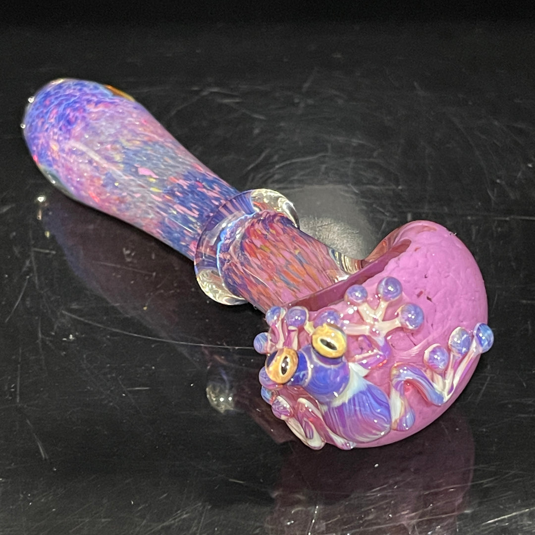 Purple Magic Frog Spoon Glass Pipe Beezy Glass   