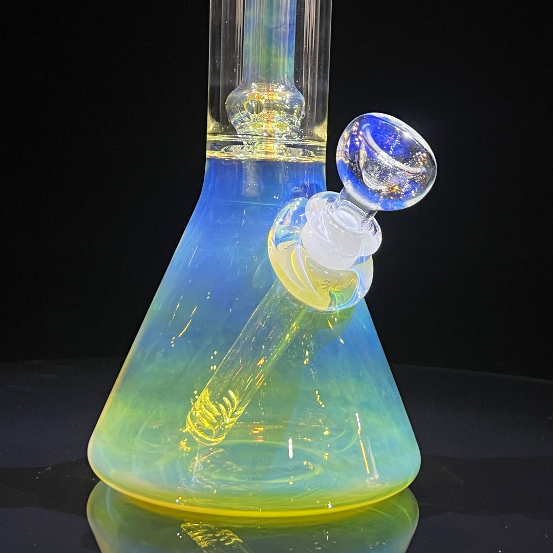 11" Fumed Perc Beaker Bong Glass Pipe Mary Jane's Glass