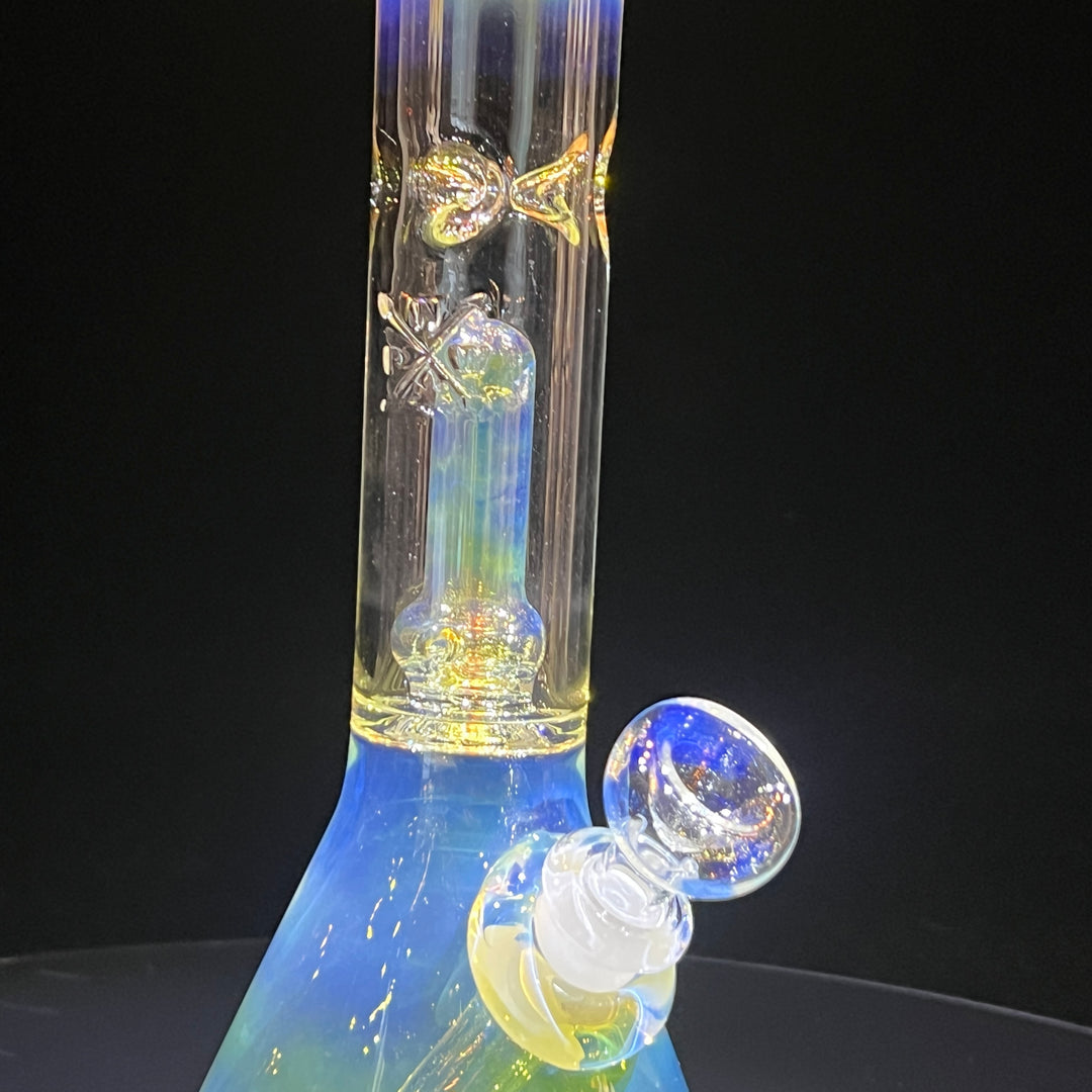 11" Fumed Perc Beaker Bong Glass Pipe Mary Jane's Glass