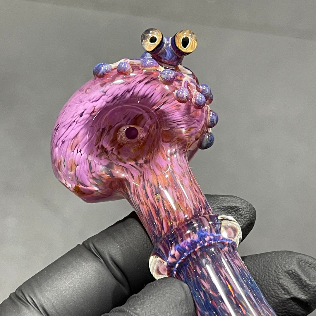 Purple Magic Frog Spoon Glass Pipe Beezy Glass   