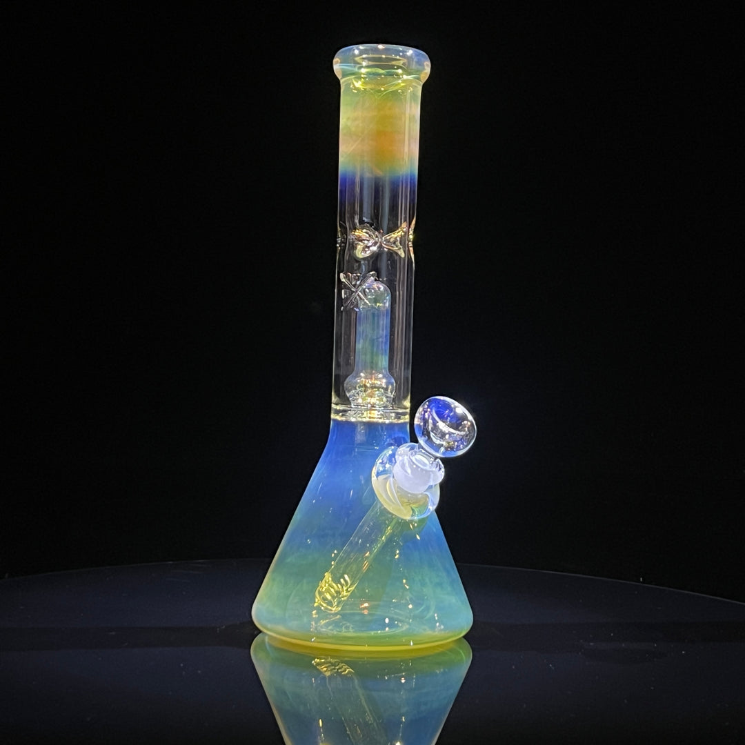 11" Fumed Perc Beaker Bong Glass Pipe Mary Jane's Glass