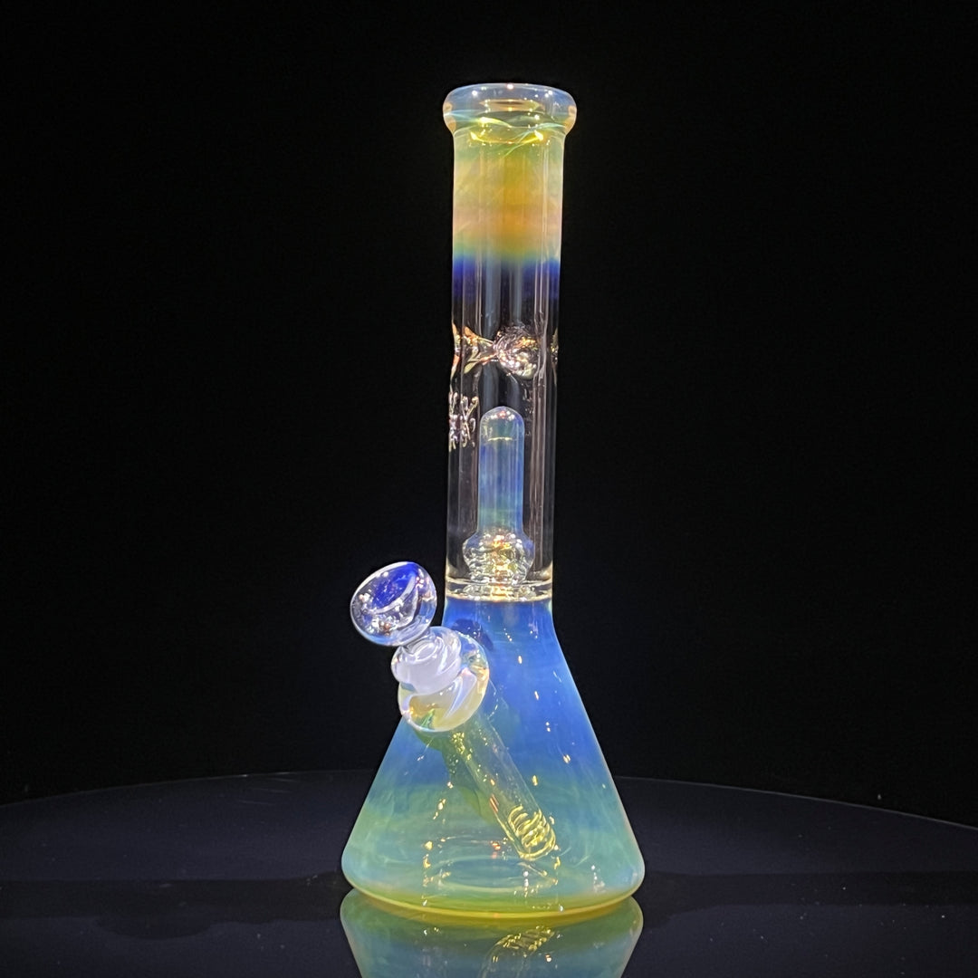 11" Fumed Perc Beaker Bong Glass Pipe Mary Jane's Glass