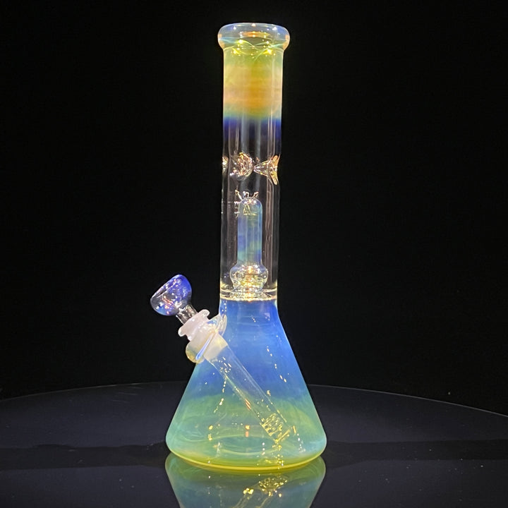 11" Fumed Perc Beaker Bong Glass Pipe Mary Jane's Glass