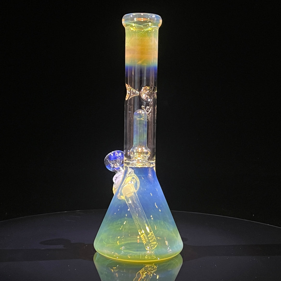 11" Fumed Perc Beaker Bong Glass Pipe Mary Jane's Glass