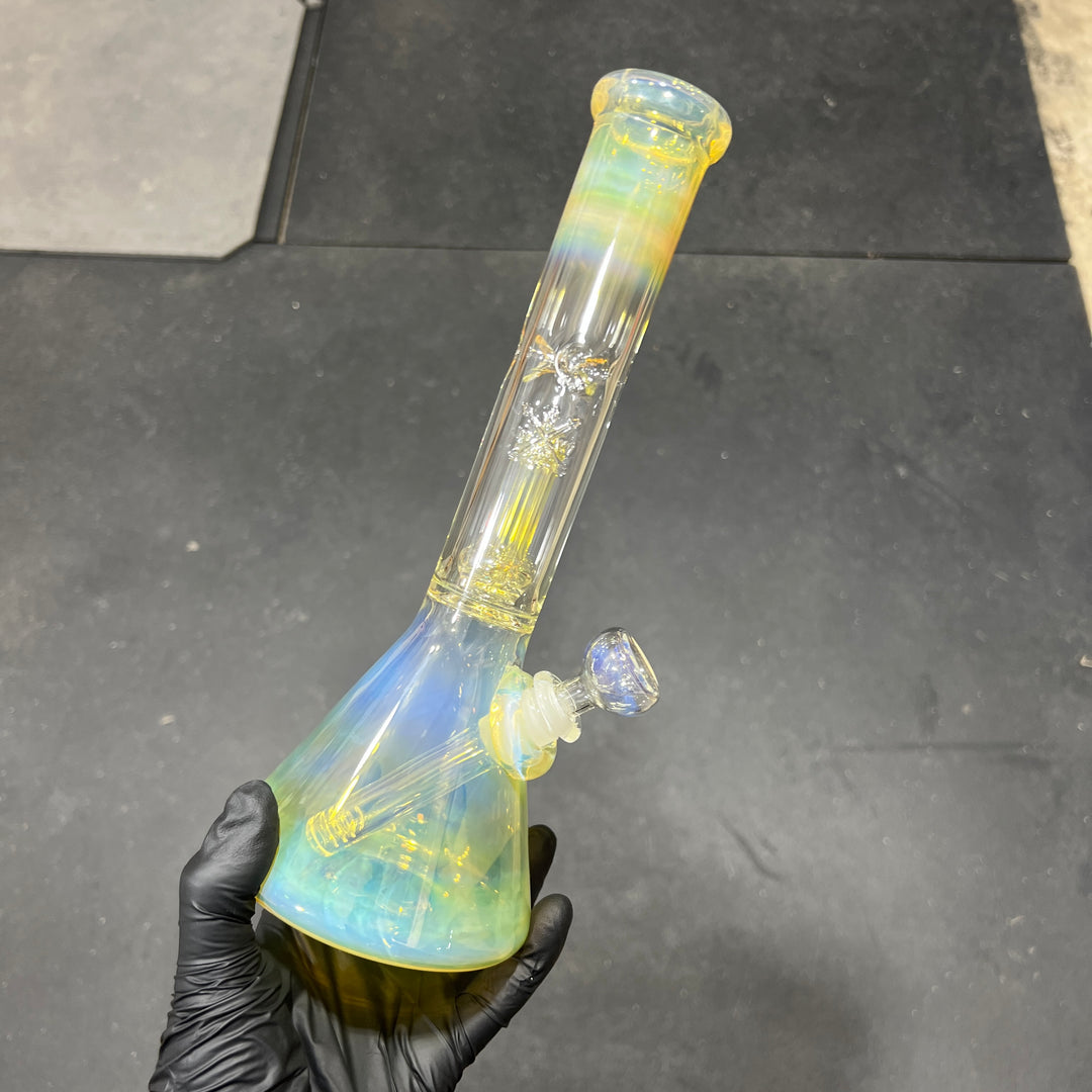 11" Fumed Perc Beaker Bong Glass Pipe Mary Jane's Glass