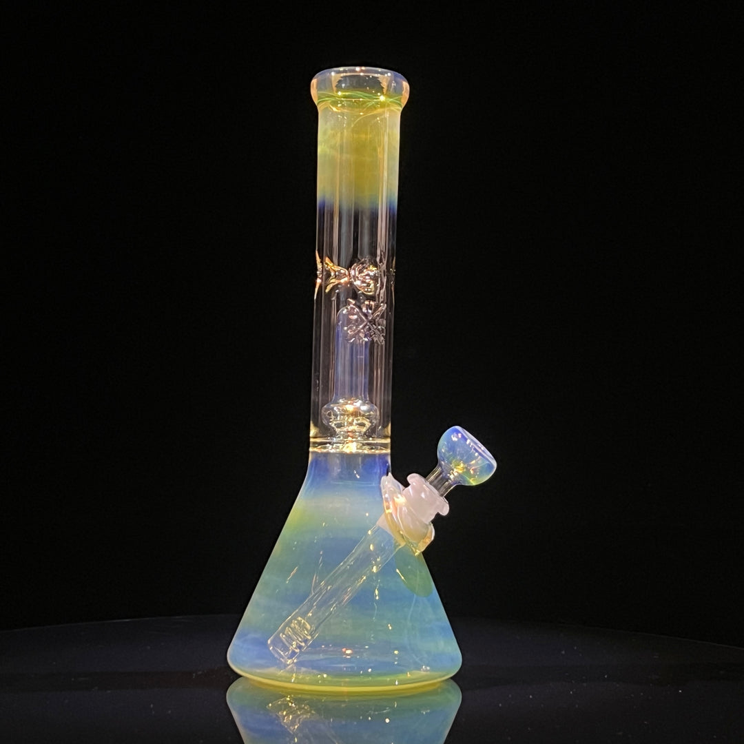 11" Fumed Perc Beaker Bong Glass Pipe Mary Jane's Glass