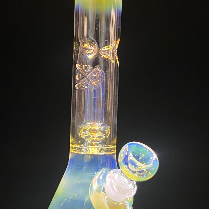 11" Fumed Perc Beaker Bong Glass Pipe Mary Jane's Glass