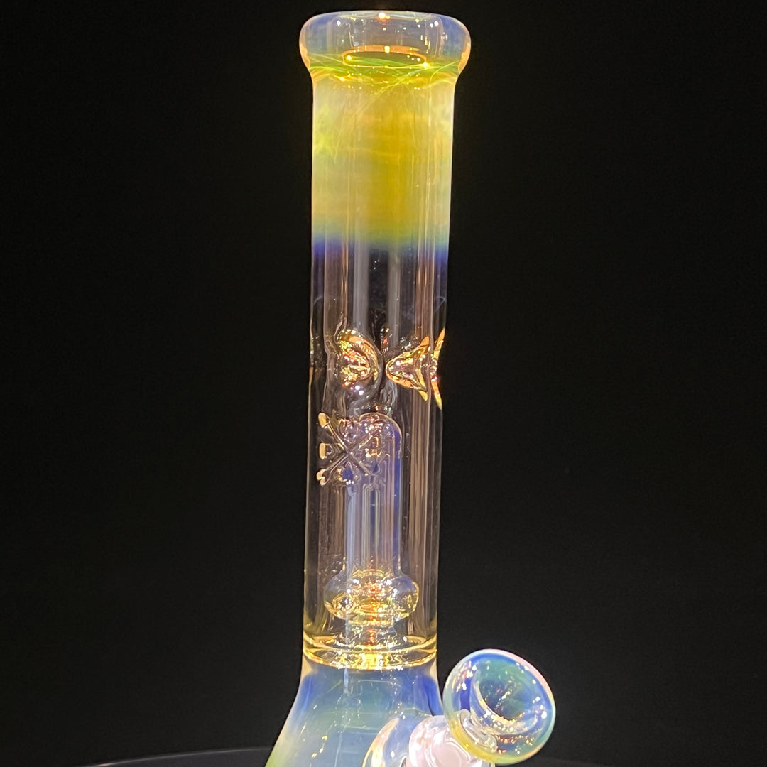 11" Fumed Perc Beaker Bong Glass Pipe Mary Jane's Glass