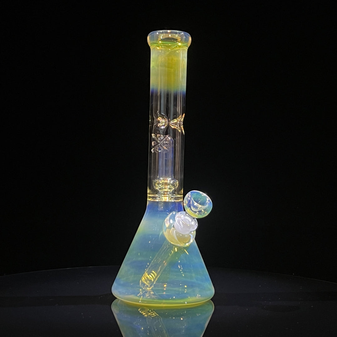 11" Fumed Perc Beaker Bong Glass Pipe Mary Jane's Glass