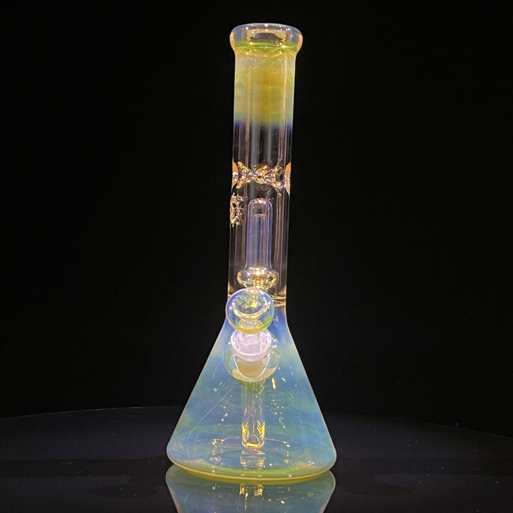 11" Fumed Perc Beaker Bong Glass Pipe Mary Jane's Glass