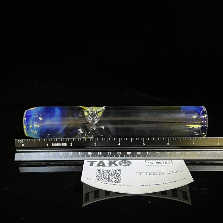 8" Fume Steamroller Glass Pipe TG   