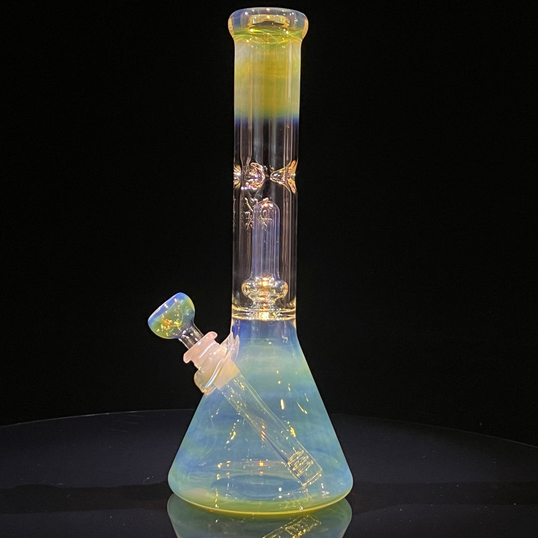 11" Fumed Perc Beaker Bong Glass Pipe Mary Jane's Glass