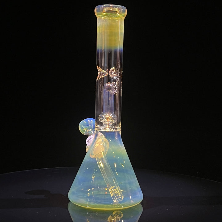 11" Fumed Perc Beaker Bong Glass Pipe Mary Jane's Glass