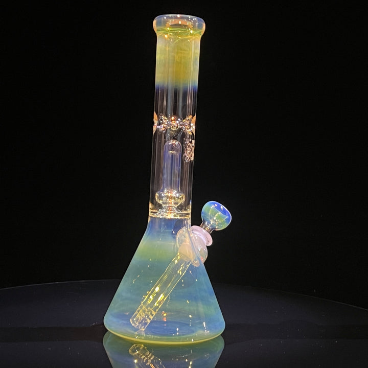 11" Fumed Perc Beaker Bong Glass Pipe Mary Jane's Glass