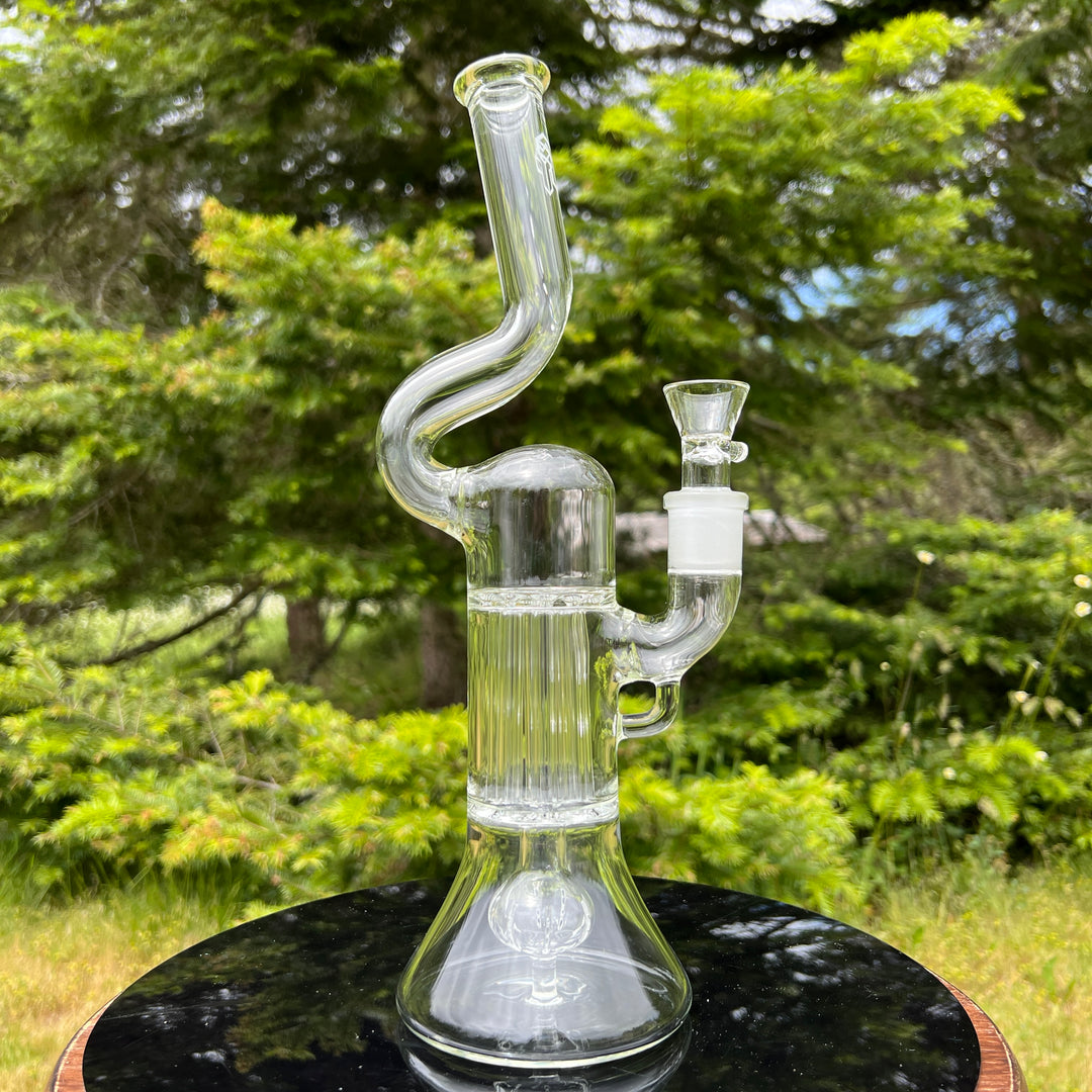 12" Seed Of Life Pillars Beaker Bong Glass Pipe TG   