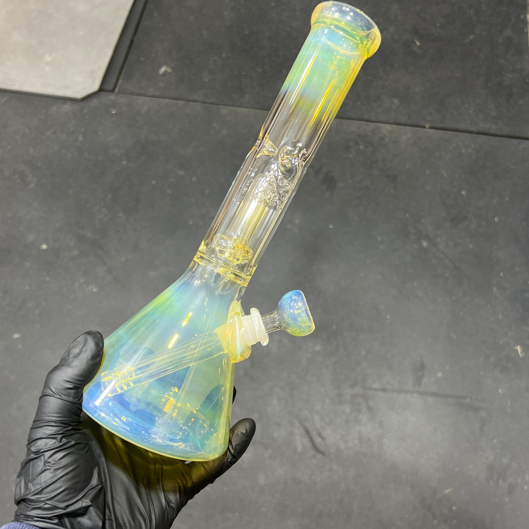 11" Fumed Perc Beaker Bong Glass Pipe Mary Jane's Glass