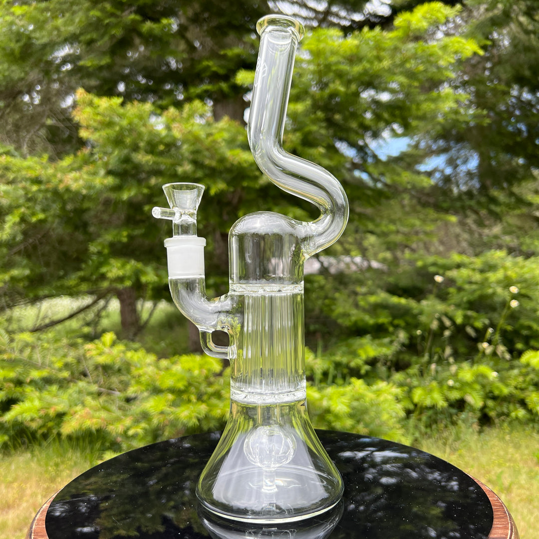 12" Seed Of Life Pillars Beaker Bong Glass Pipe TG   