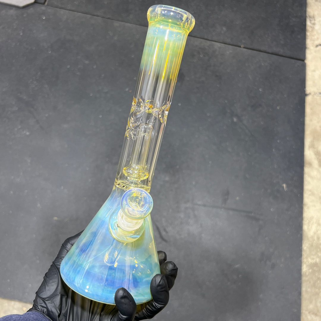 11" Fumed Perc Beaker Bong Glass Pipe Mary Jane's Glass