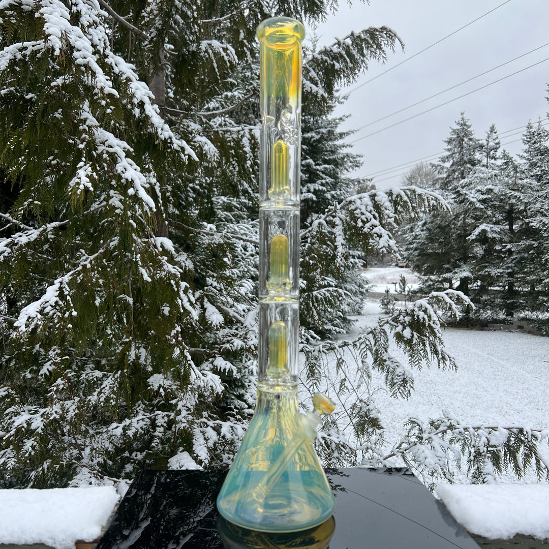 23" Fumed Quad Beaker Bong Glass Pipe Mary Jane's Glass