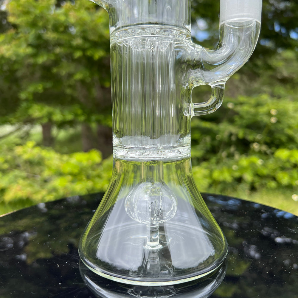 12" Seed Of Life Pillars Beaker Bong Glass Pipe TG   