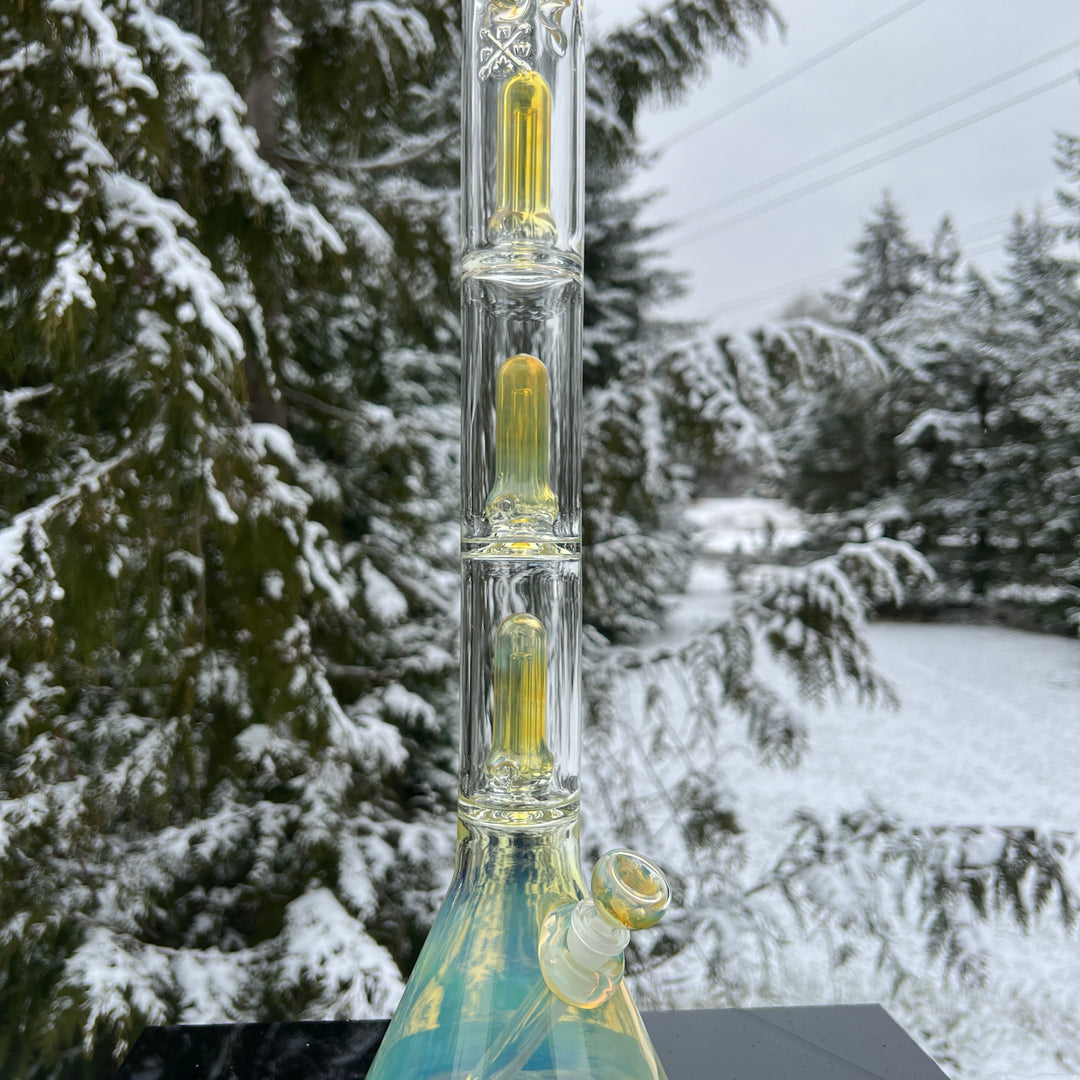 23" Fumed Quad Beaker Bong Glass Pipe Mary Jane's Glass