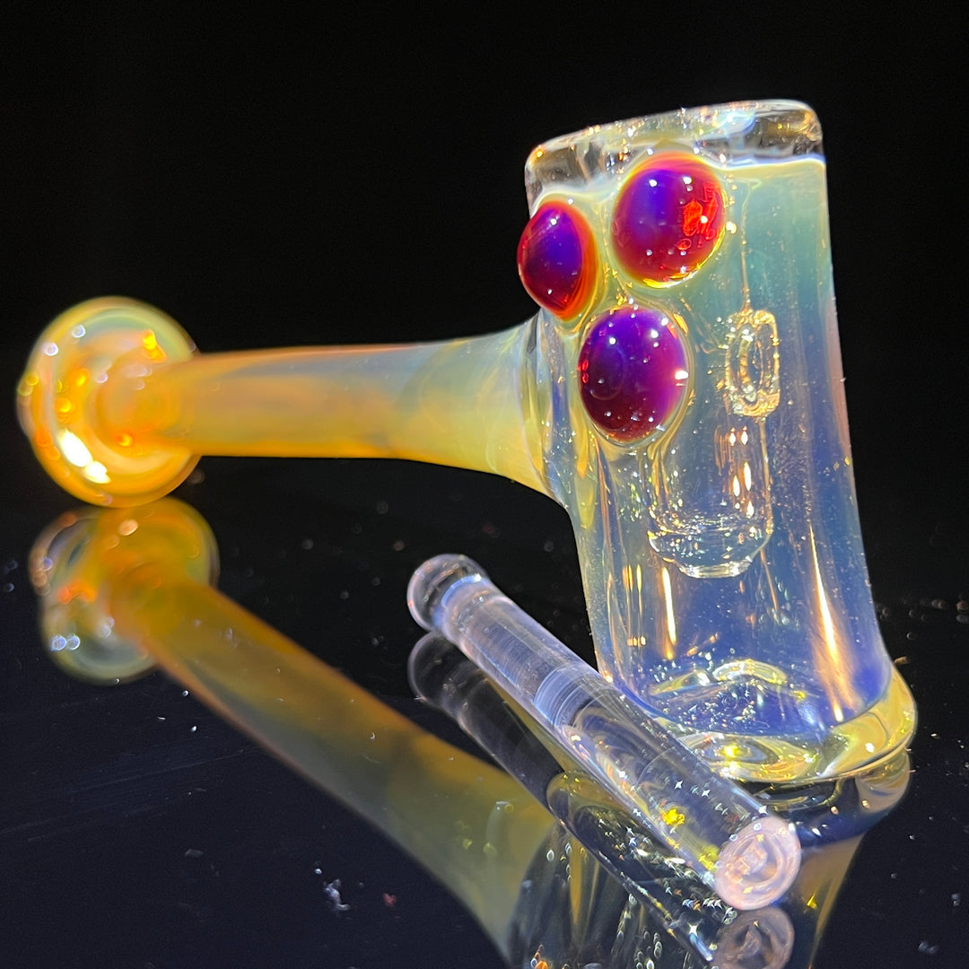 Silver Fumed Hash Hammer Glass Pipe KOP Glass   