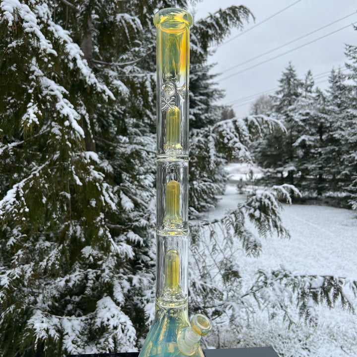 23" Fumed Quad Beaker Bong Glass Pipe Mary Jane's Glass