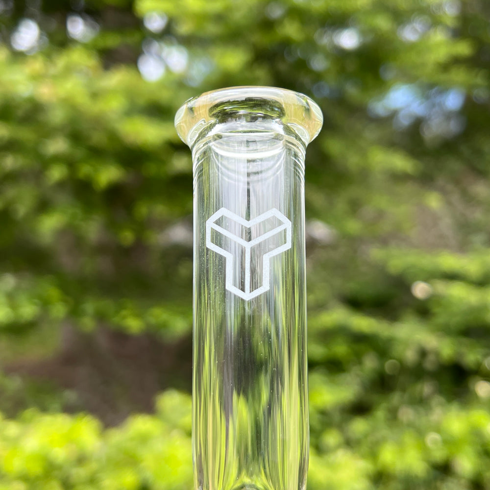 12" Seed Of Life Pillars Beaker Bong Glass Pipe TG   