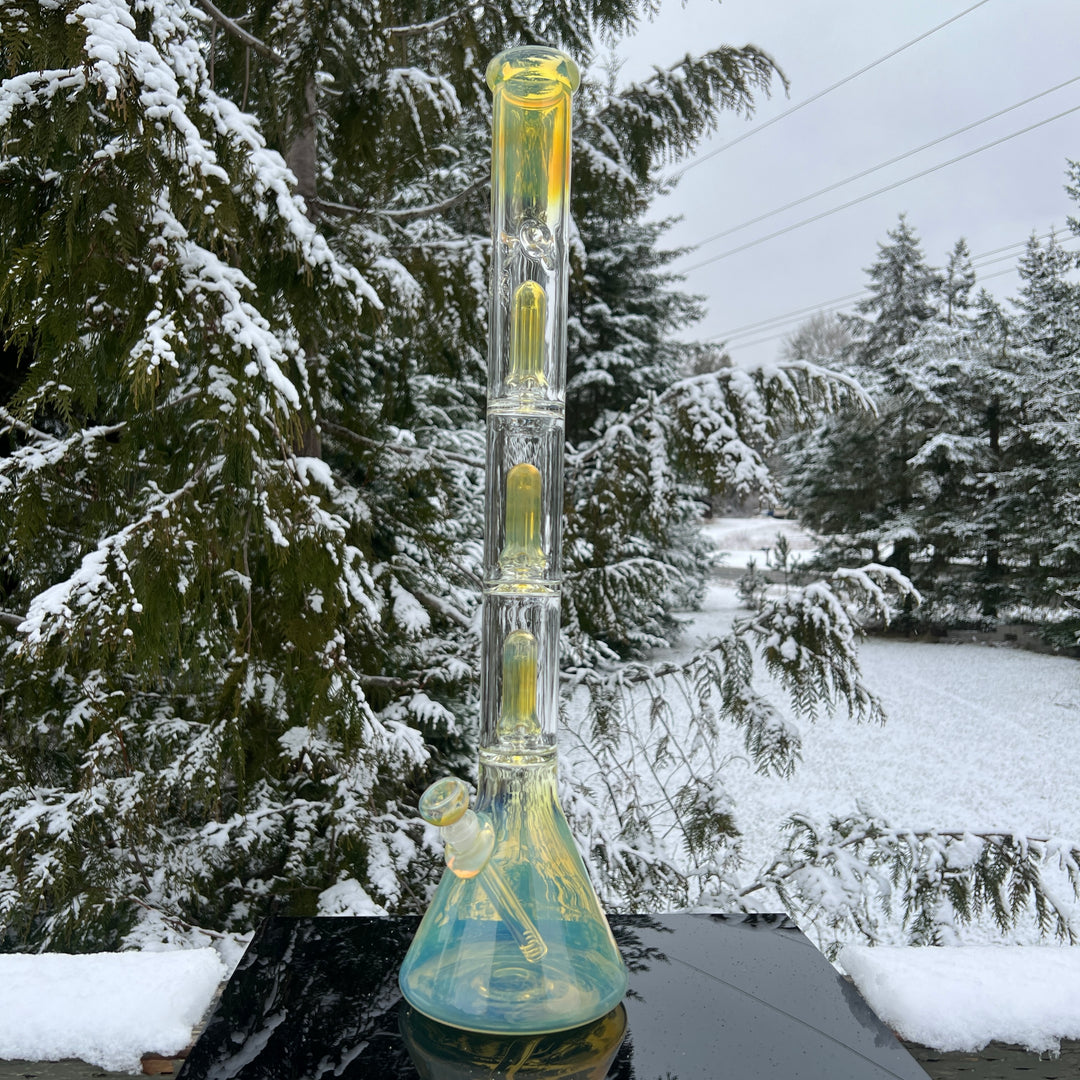 23" Fumed Quad Beaker Bong Glass Pipe Mary Jane's Glass