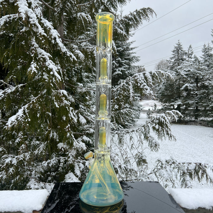 23" Fumed Quad Beaker Bong Glass Pipe Mary Jane's Glass